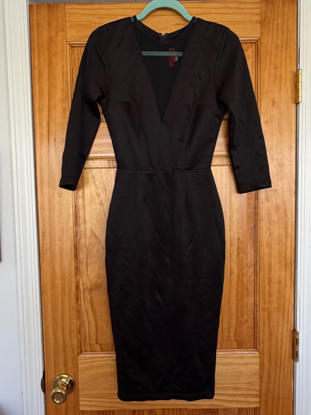 Black fetish wiggle dress size small deadly dames Pinup girl by Micheline Pitt